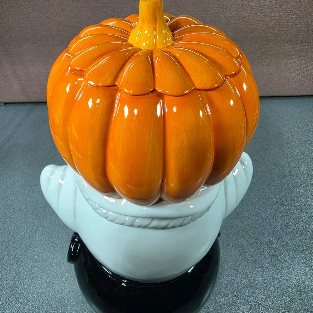 Dept. 56 Halloween Beverage Dispenser Pumpkin Ghost Cauldron